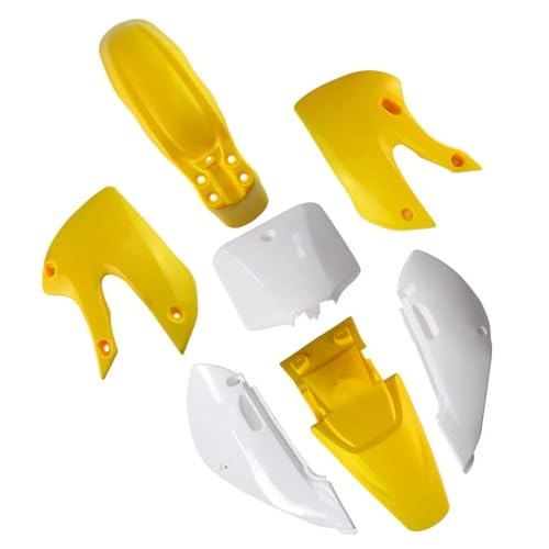 Fairing Kit Plastic Fender for KLX110 KX65 KLX 110 KX 65 DRZ110 RM65 Chinese 110cc 125cc 140cc 150cc 200cc Pit Dirt Bike Motorcycle Plastic Body Kit (Yellow and White Plastics) - style: Yellow and White Plastics