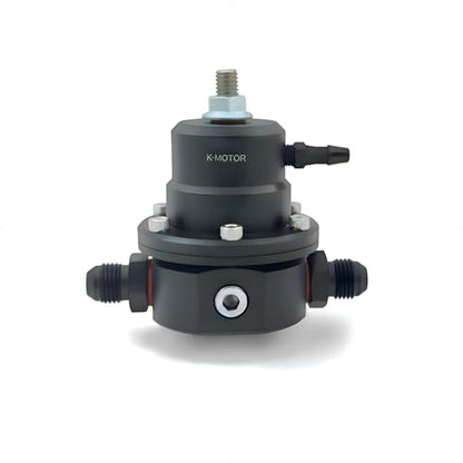 KMOTOR Fuel Pressure Regulator 6AN EFI Return Adjustable (30-90 PSI) Black