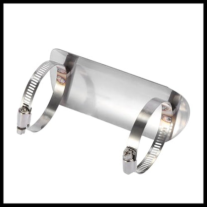 1 Set Motorcycle ATV 5.67" Stainless Steel Exhaust Muffler Pipe Heat Shield Cover Guard Protector Silver Tone Durable Material