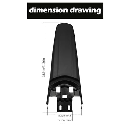 Extended Rear Fenders Longer Tail Guard for Surron Light Bee X/S and Segway X160/X260 (Matte Black) - color: Matte Black