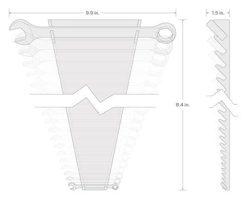 TEKTON Combination Wrench Set, 11-Piece | WCB91103 - size: 11-pc. (1/4-3/4 in.), style: Rack