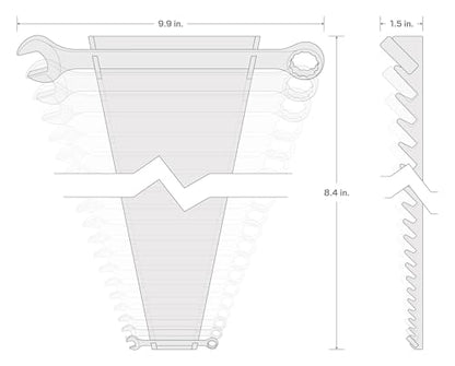 TEKTON Combination Wrench Set, 11-Piece | WCB91103 - size: 11-pc. (1/4-3/4 in.), style: Rack