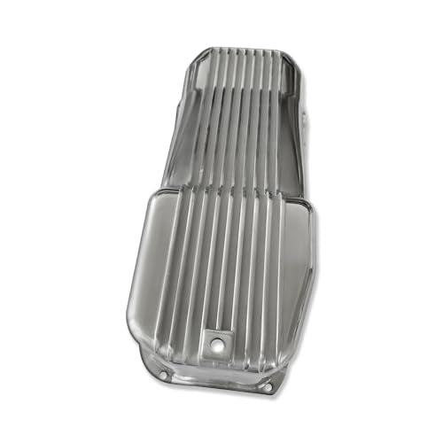 Finned Polished Oil Pan for Chevy SBC 283 305 327 350 400 1980-1985 - color: Polished, size: 1980-1985 SBC