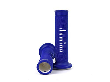 G2 by Domino Moto GP Motorcycle Grips for 7/8" (22mm) Handlebar (Pair) - color: Blue / White