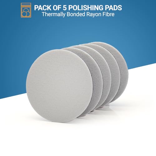 GLASS POLISH PRO Rayon Felt Polishing Pads 4.5” (115mm) - Pack of 5 - style: 4.5" (5 Pads)