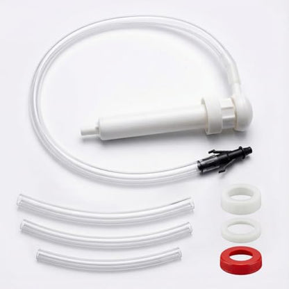 30cc Car Fluid Transfer Pump, Hand Pumps for Gallon Bottles & Wide Mouth Quart Bottles, Automotive Transmission Fluid Pump Transfers Gear Oil, Antifreeze and Differential Fluids (White)