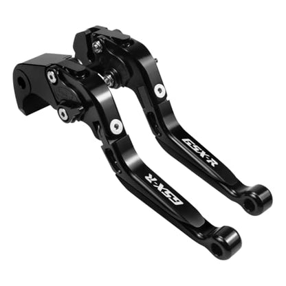 for Suzuki GSXR 600 750(2006-2024) 1000R(2009-2024) GSX-R 1000(2005-2006) Motorcycle Clutch Lever Folding Extendable Adjustable Handlebars Brake and Clutch Levers Set(Black) - color: Black