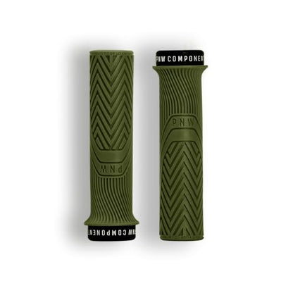 PNW Components Loam MTB Bike Grips – Mountain Bike Handlebar Grips - color: Moss Green, size: Standard