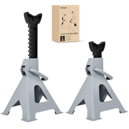 Nilight 3-Ton Jack Stands, 6,600 lb Capacity, Adjustable Height, 1 Pair - size: 3T