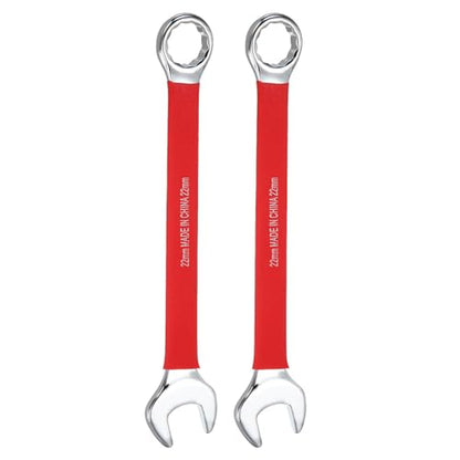 HARFINGTON 2Pcs Metric Combination Wrench 22mm 12-Point Box & Open End CR-V - size: 22mm
