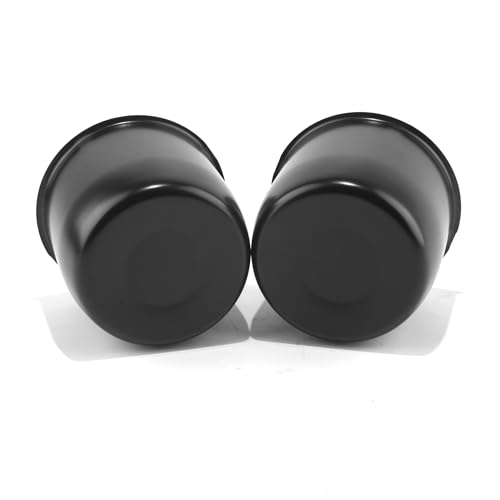2 Pack 4.25" Push Through Trailer Wheel Center Caps & Lug Nuts - color: Matte Black