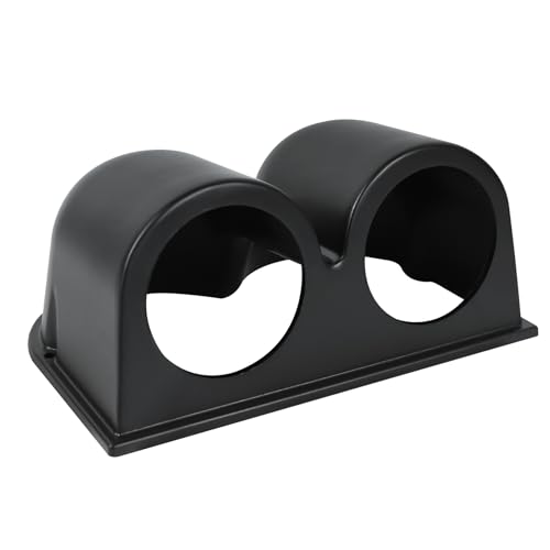 wuyaoyao Universal 2" 52mm Dual Hole Dash Gauge Pod Holder, Black - color: Black, size: 2-Hole