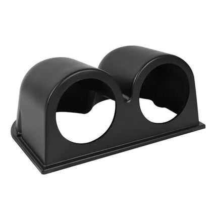 wuyaoyao Universal 2" 52mm Dual Hole Dash Gauge Pod Holder, Black - color: Black, size: 2-Hole