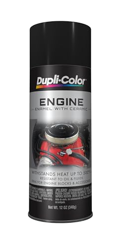 Dupli-Color Engine Paint with CERAMIC, Gloss, Black, 12 oz - color: Black, size: 12 Ounce (Pack of 1)