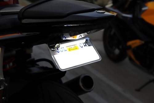 iJDMTOY Universal Frame Mount LED License Plate Light For Motorcycle Bike - style: White