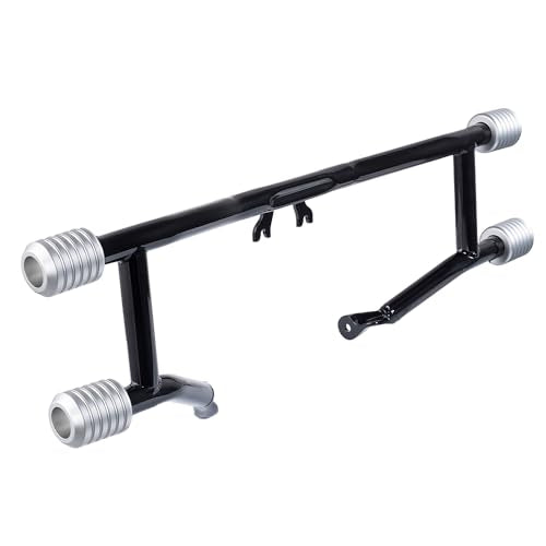 Advanblack Protek Two Step Highway Peg Crash Bar with CNC Slider Fit for 2014-2025 Harley Touring Road Glide Street Glide Electra Glide – Engine Guard Performance Upgrade (Silver CNC) - color: Silver CNC