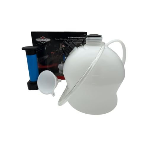 Briggs & Stratton 5431K Oil Extractor Kit - Genuine OEM No-Spill Pump for Mowers, Tractors & Generators, 4.0-Liter Capacity - size: 4L