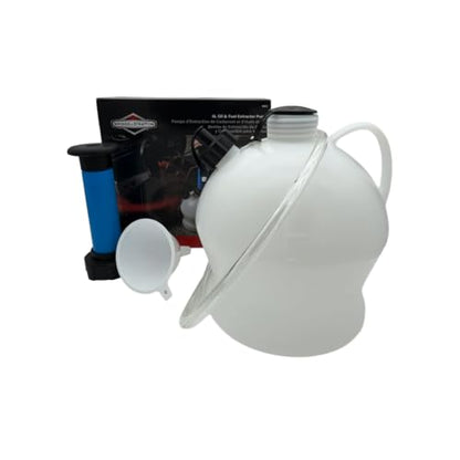 Briggs & Stratton 5431K Oil Extractor Kit - Genuine OEM No-Spill Pump for Mowers, Tractors & Generators, 4.0-Liter Capacity - size: 4L