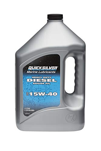 Quicksilver 15W-40 4-Stroke Heavy Duty Diesel Engine Oil, 4 Liters