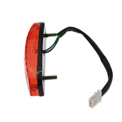 PRO BAT 12V Rear Tail Brake Tail Light with 3 Pin Female Plug - color: Red