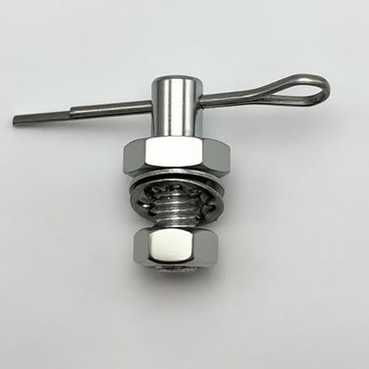 Throttle Cable Adapter Stud Kit with Bracket & Ends #8009 | Compatible with 1977+ Chevrolet (Includes Nut, Washers, Cotter Pin) - color: Silver 1 pack
