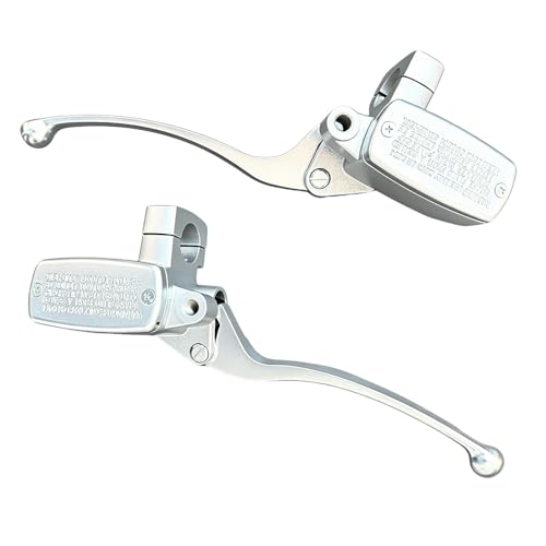 DSkoiph Brake Clutch Master Cylinder Handlebar Compatible with Shadow Goldwing Magna VTX Suzuki Yamaha Road Star V-Star Kawasaki Motorcycle Left & Right Set 1"" 25mm, Chrome - color: Chrome