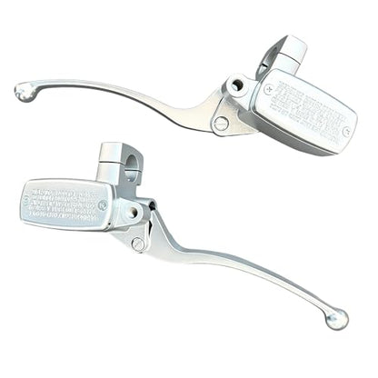 DSkoiph Brake Clutch Master Cylinder Handlebar Compatible with Shadow Goldwing Magna VTX Suzuki Yamaha Road Star V-Star Kawasaki Motorcycle Left & Right Set 1"" 25mm, Chrome - color: Chrome