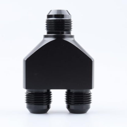 AC PERFORMANCE -10 AN In to -10 AN Out Y Block Splitter Fuel Fitting Aluminum Black - color: Black, size: 3 x 10AN