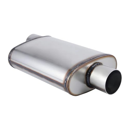 Exhaust Muffler Universal 2.5" Inlet/Outlet, Overall Length 20" 409 Stainless Straight-Through Performance Muffler for Cars Trucks - size: 2.5" Inlet/Outlet