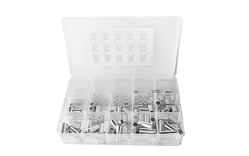 Aluminum Spacer Standoff Bushing Assortment Kit 1/2" OD x 3/8" ID (150 pcs)