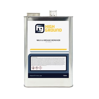 High Ground Wax and Grease Remover for Automotive Refinish Prep, 1 Gallon - Professional Grade, Fast-Acting, Surface Preparation