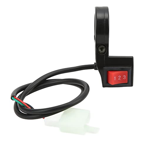 Handlebar Control Switch Three Speed Switch Easy Install Highly Durable for ATV Bike Motorcycle 1 Inch (Plastic Metal)