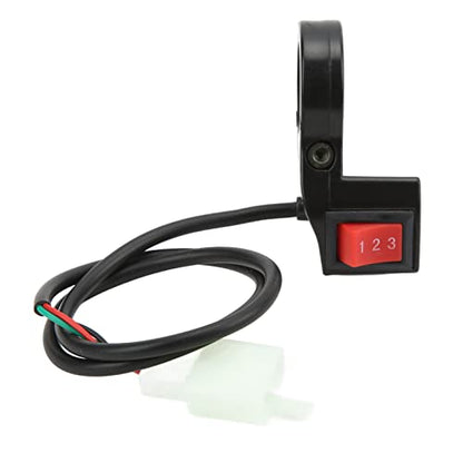 Handlebar Control Switch Three Speed Switch Easy Install Highly Durable for ATV Bike Motorcycle 1 Inch (Plastic Metal)