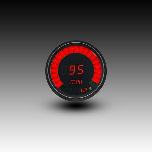 Intellitronix Speedometer Bargraph Memory Programmable Black Bezel M9222R (Red) - color: Red