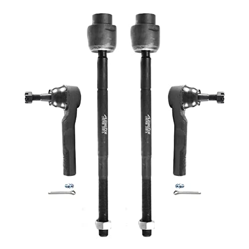 ASTARPRO -4Pcs Front Tie Rods Inner And Outer Complete Kit Replacement for 2004-2012 Chevy Malibu Pontiac G6 Saturn Aura EV80988 ES800086