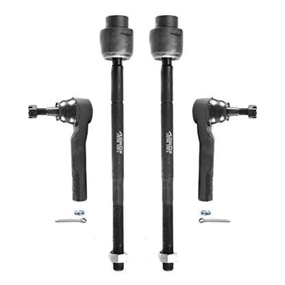 ASTARPRO -4Pcs Front Tie Rods Inner And Outer Complete Kit Replacement for 2004-2012 Chevy Malibu Pontiac G6 Saturn Aura EV80988 ES800086