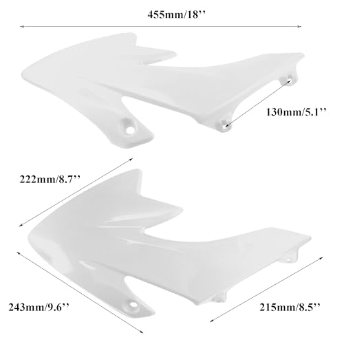 PRO BAT 7 PCs CRF50 Plastic Fender Kit with Fork Suspension Guard Cover - color: White