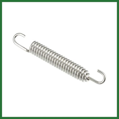 Motoforti 2 Pcs Motorcycles Universal Exhaust Pipe Spring 80mm 3.15" Stainless Steel Exhaust Pipe Spring Hook Modified Accessory Silver Tone Long-lasting