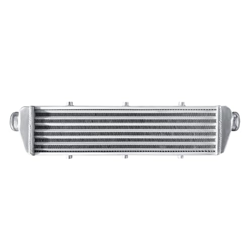 Universal Intercooler 27''x6.6''x2.7" Front Mount Intercooler 2.2'' Inlet and Outlet Aluminum Turbo Intercooler Direct Replacement for Any Turbo Charger system - size: 27''x6.6''x2.7" 2.2''