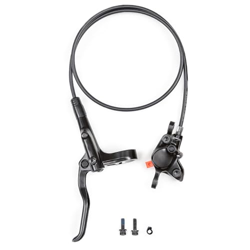 Cyclon MT200 MTB Hydraulic Disc Brakes Set, Left Front 800mm Right Rear 1500mm Aluminum Alloy Hydraulic Bike Brakes with SM-RT Rotors, Dual Disc Piston Fit 160mm/180mm Rotors Bike Hydraulic Brakes - color: Only front brake