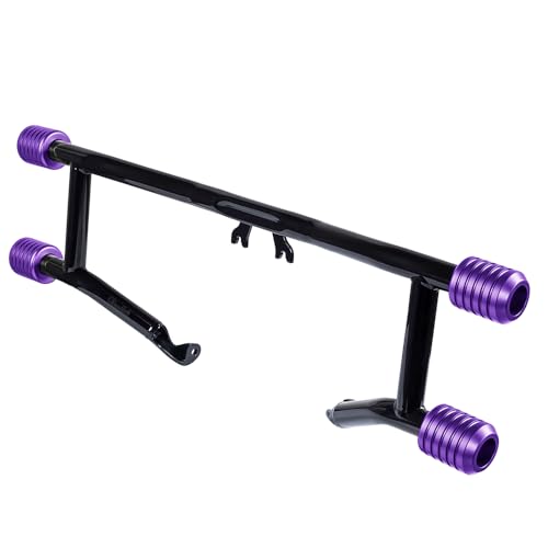 Advanblack Protek Two Step Highway Peg Crash Bar with CNC Slider Fit for 2014-2025 Harley Touring Road Glide Street Glide Electra Glide – Engine Guard Performance Upgrade (Purple CNC) - color: Purple CNC
