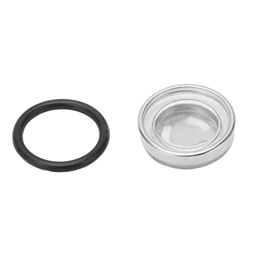 Brake Clutch Master Cylinder Sight Glass Set, Set of 4 Front Rear Brake Master Cylinder Reservoir Sight Glass Lens with O Ring for Motorcycle Scooter ATV Dirt Bike, 18mm