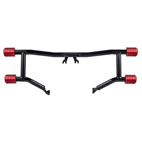 Advanblack Protek Two Step Highway Peg Crash Bar with CNC Slider Fit for 2014-2025 Harley Touring Road Glide Street Glide Electra Glide – Engine Guard Performance Upgrade (Red CNC) - color: Red CNC