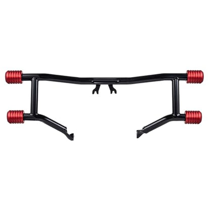 Advanblack Protek Two Step Highway Peg Crash Bar with CNC Slider Fit for 2014-2025 Harley Touring Road Glide Street Glide Electra Glide – Engine Guard Performance Upgrade (Red CNC) - color: Red CNC