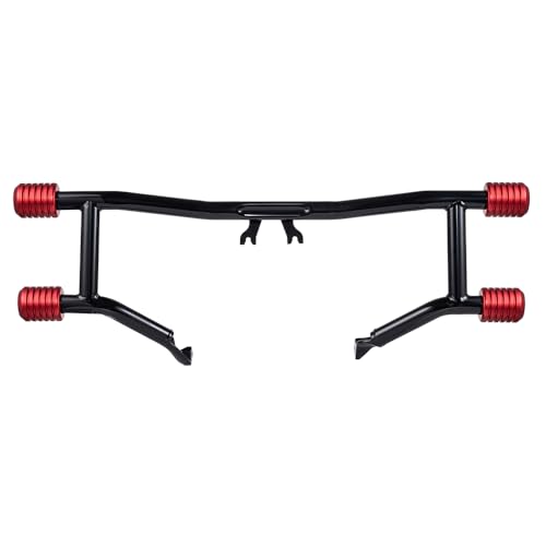 Advanblack Protek Two Step Highway Peg Crash Bar with CNC Slider Fit for 2014-2025 Harley Touring Road Glide Street Glide Electra Glide – Engine Guard Performance Upgrade (Red CNC) - color: Red CNC