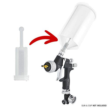 TCP Global Disposable HVLP Gravity Spray Gun Filters Fine Mesh (Pack of 24)