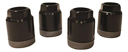 Muzzys Set of 4 Universal Black and Silver TPMS Sensor Air Valve Stem Mounting Nuts Replaces Schrader 20002 20003 20004 20031 20032 Dill 1100k 7020k 2030k Fits Most Vehicles that USE A TPMS NUT!