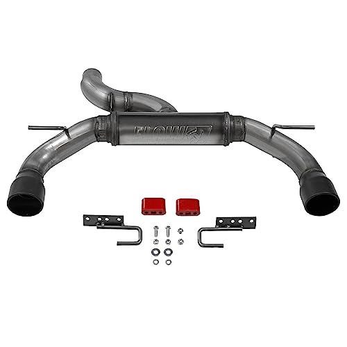 Flowmaster 718123 FlowFX Axle-Back Exhaust Kit 3 Inch 409 Stainless Steel Dual 4 Inch Black Ceramic Coat 304 Stainless Steel Tips Compatible with 2021-2024 Ford Bronco 2.3L 2.7L 2 & 4WD 2 & 4 Door