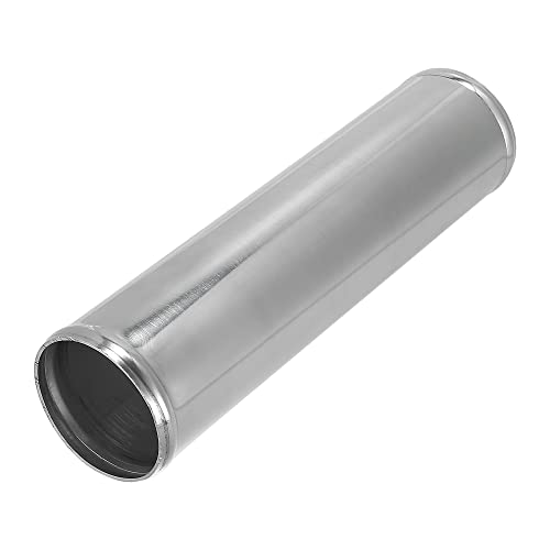 X AUTOHAUX OD 3" 76mm Length 12" 300mm Aluminum Alloy Tube Intercooler Pipe Straight Air Intake Tube Silver Tone for Car - size: 3 Inch