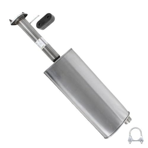 Exhaust Muffler Compatible with GMC Envoy XUV 2004-2005 4.2L 5.3L | Stainless Steel | Northeastern Exhaust | Includes Clamp and Hanger | Direct-Fit Replacement